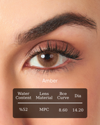 Amber Color Contact Lenses Plano (0,00)