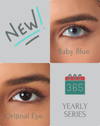 Baby Blue Color Contact Lenses Plano (0,00)