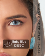 Baby Blue Color Contact Lenses Plano (0,00)