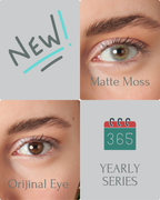 Matte Moss Color Contact Lenses Plano (0,00)