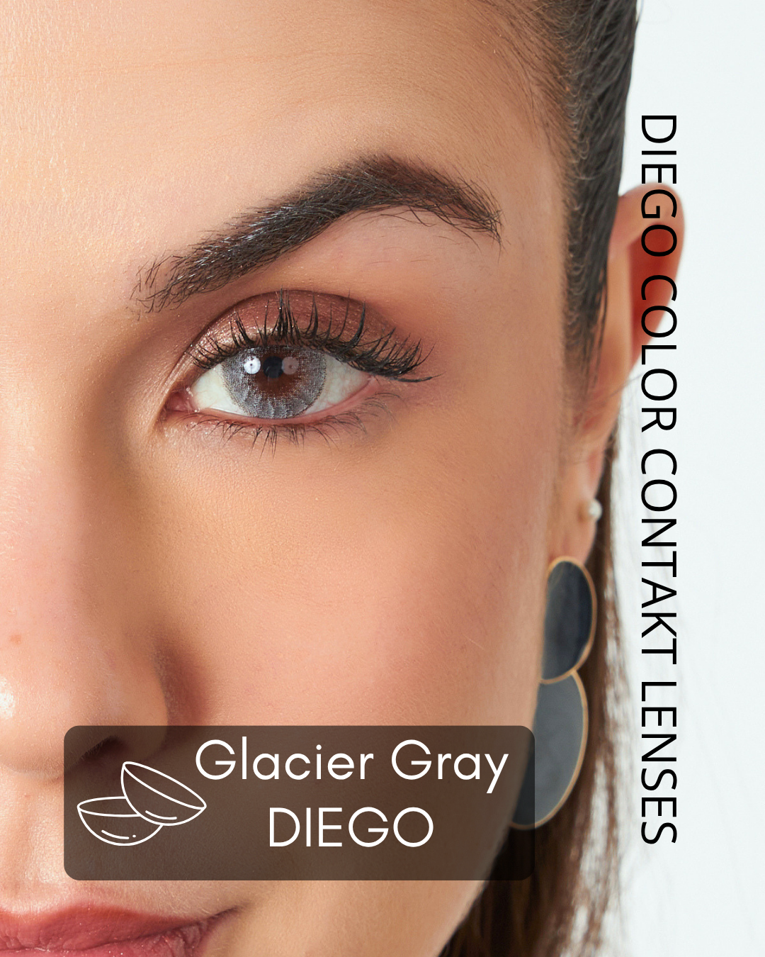 Diego Glacier Gray Color Lens Plano (0,00)