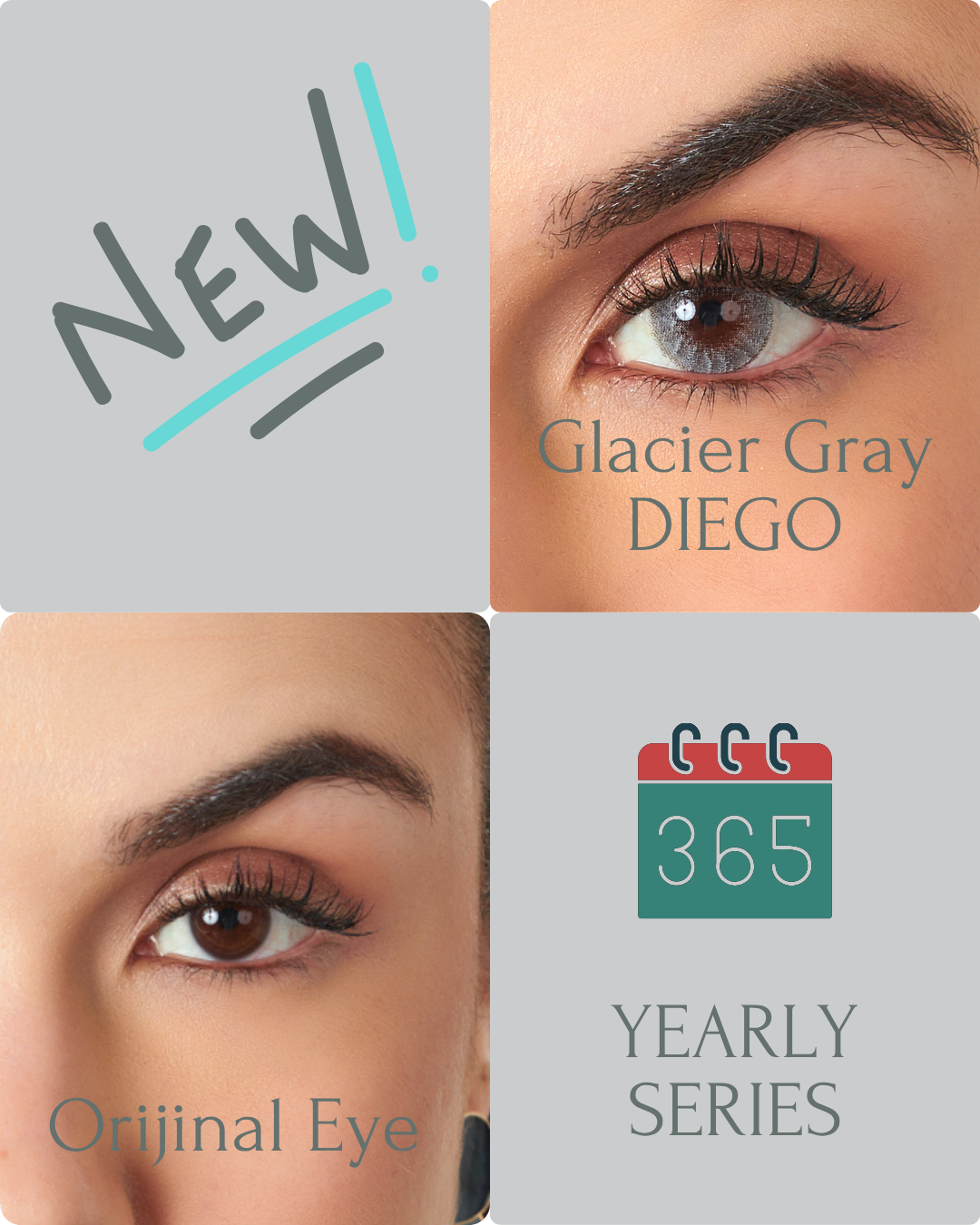 Diego Glacier Gray Color Lens Plano (0,00)