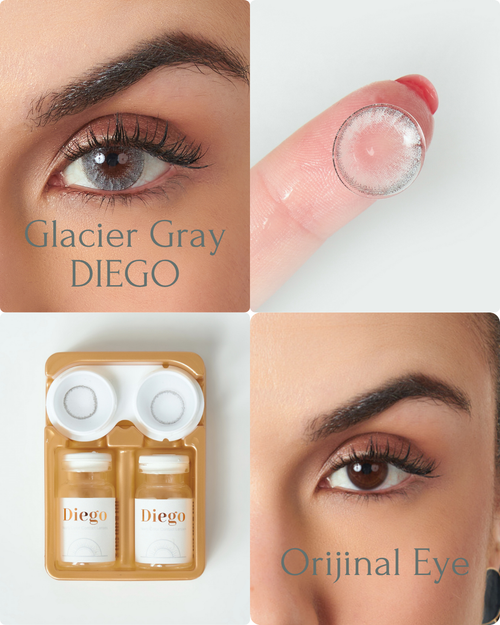 Diego Glacier Gray Renkli Lens