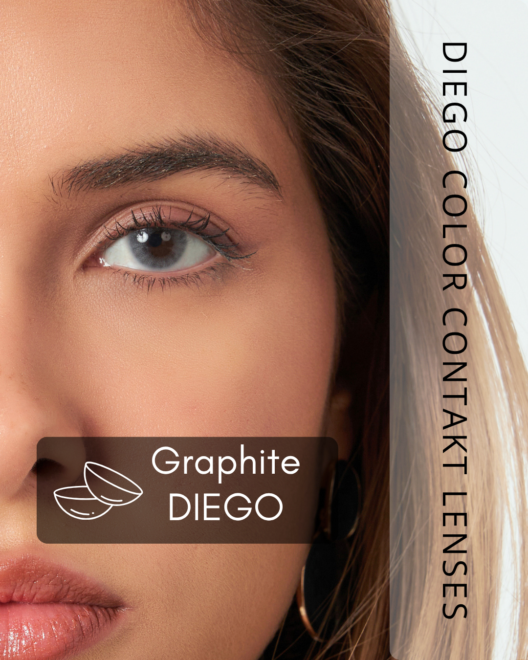 Graphite Color Contact Lenses Plano (0,00)
