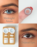 Midnigt Azure Color Contact Lenses Plano (0,00)