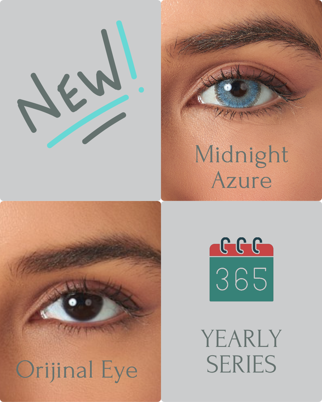 Midnigt Azure Color Contact Lenses Plano (0,00)