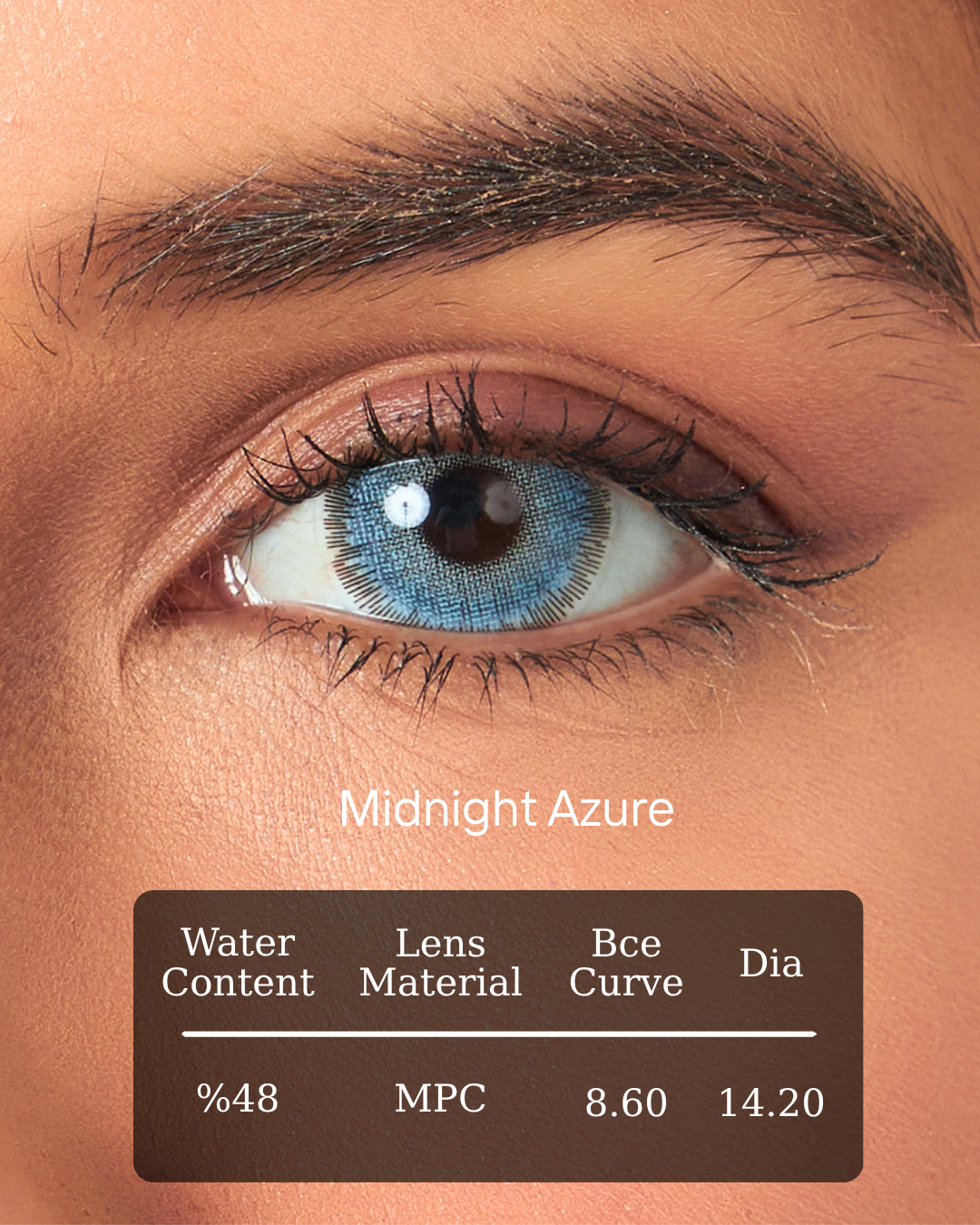 Midnigt Azure Color Contact Lenses Plano (0,00)