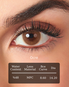 Ocre Color Contact Lenses Plano (0,00)