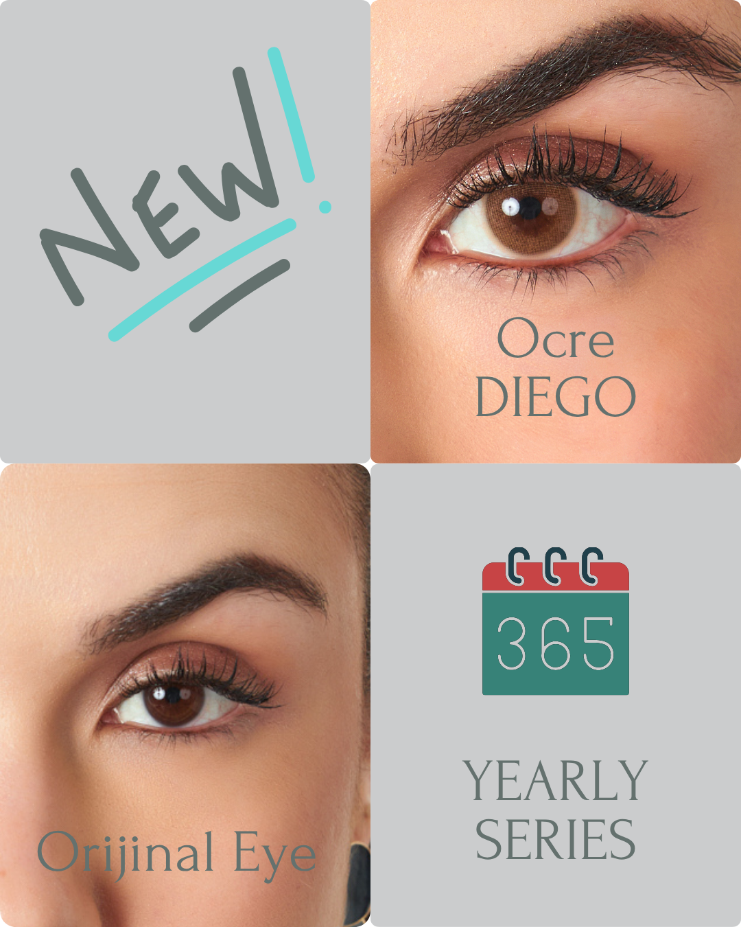 Ocre Color Contact Lenses Plano (0,00)