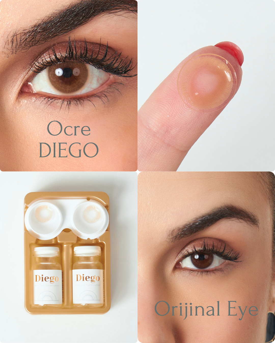 Ocre Color Contact Lenses Plano (0,00)