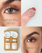 Saphire Blue Color Contact Lenses Plano (0,00)