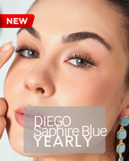 Saphire Blue Color Contact Lenses Plano (0,00)