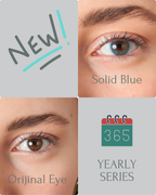 Solid Blue Color Contact Lenses Plano (0,00)