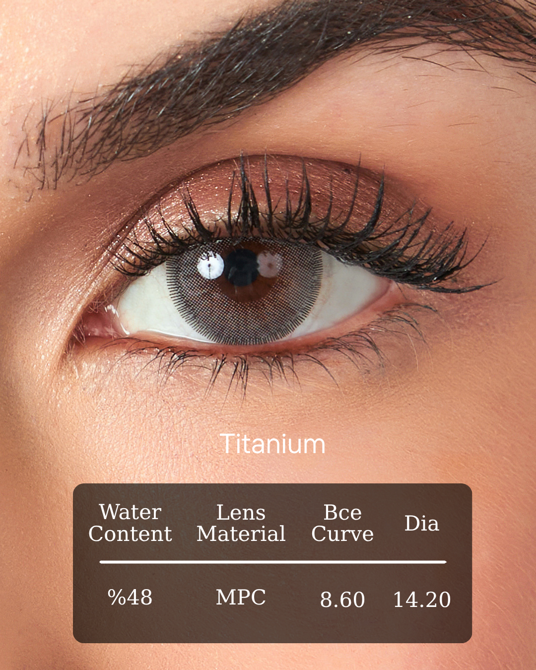 Titanium Color Contact Lenses Plano (0,00)