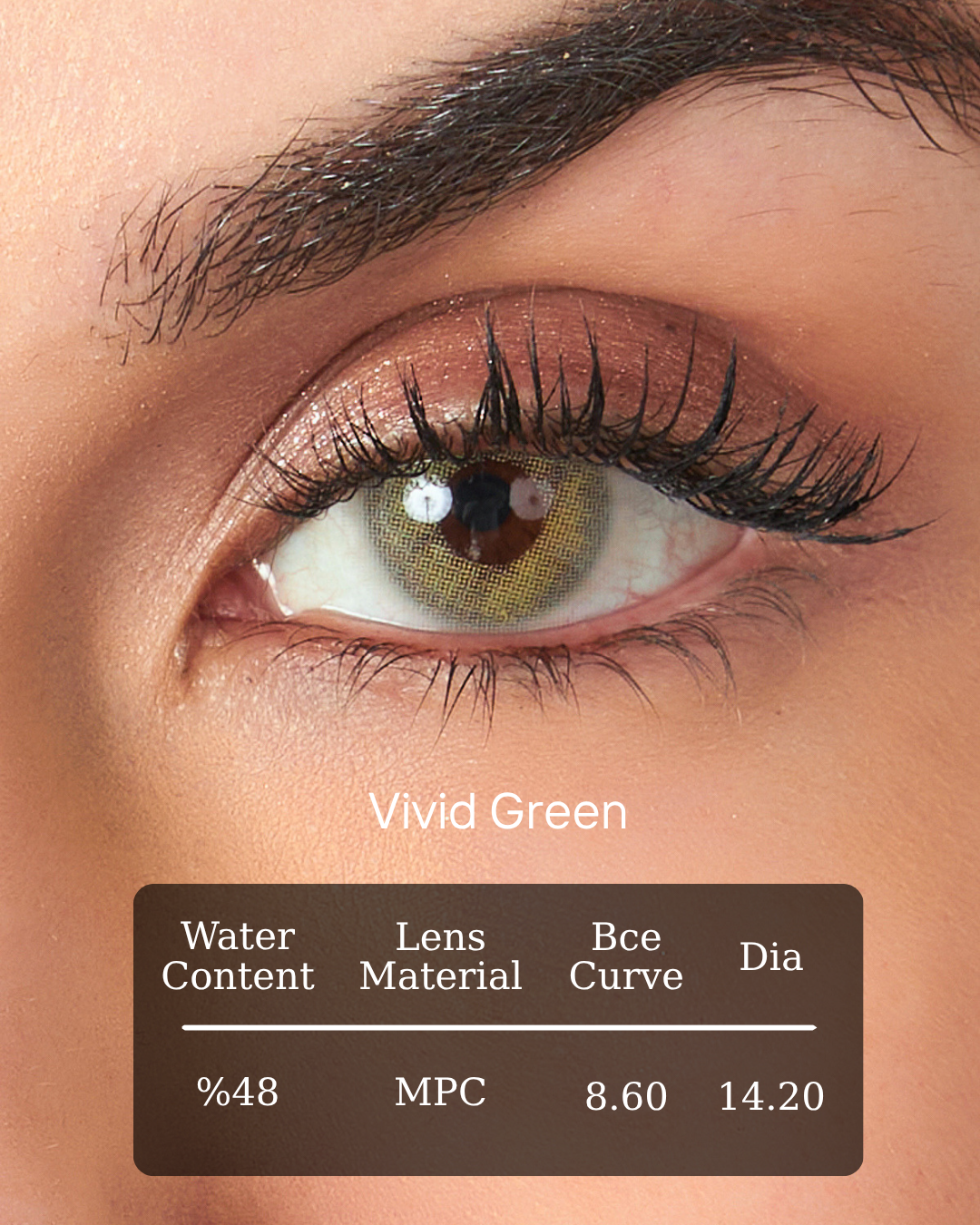 Matte Moss Color Contact Lenses Plano (0,00)